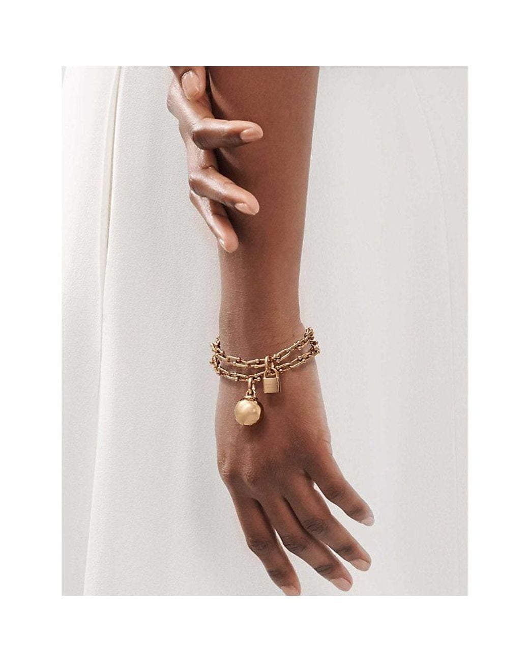 Tiffany & Co Metallic Hardwear 18Ct Rose Wrap Bracelet