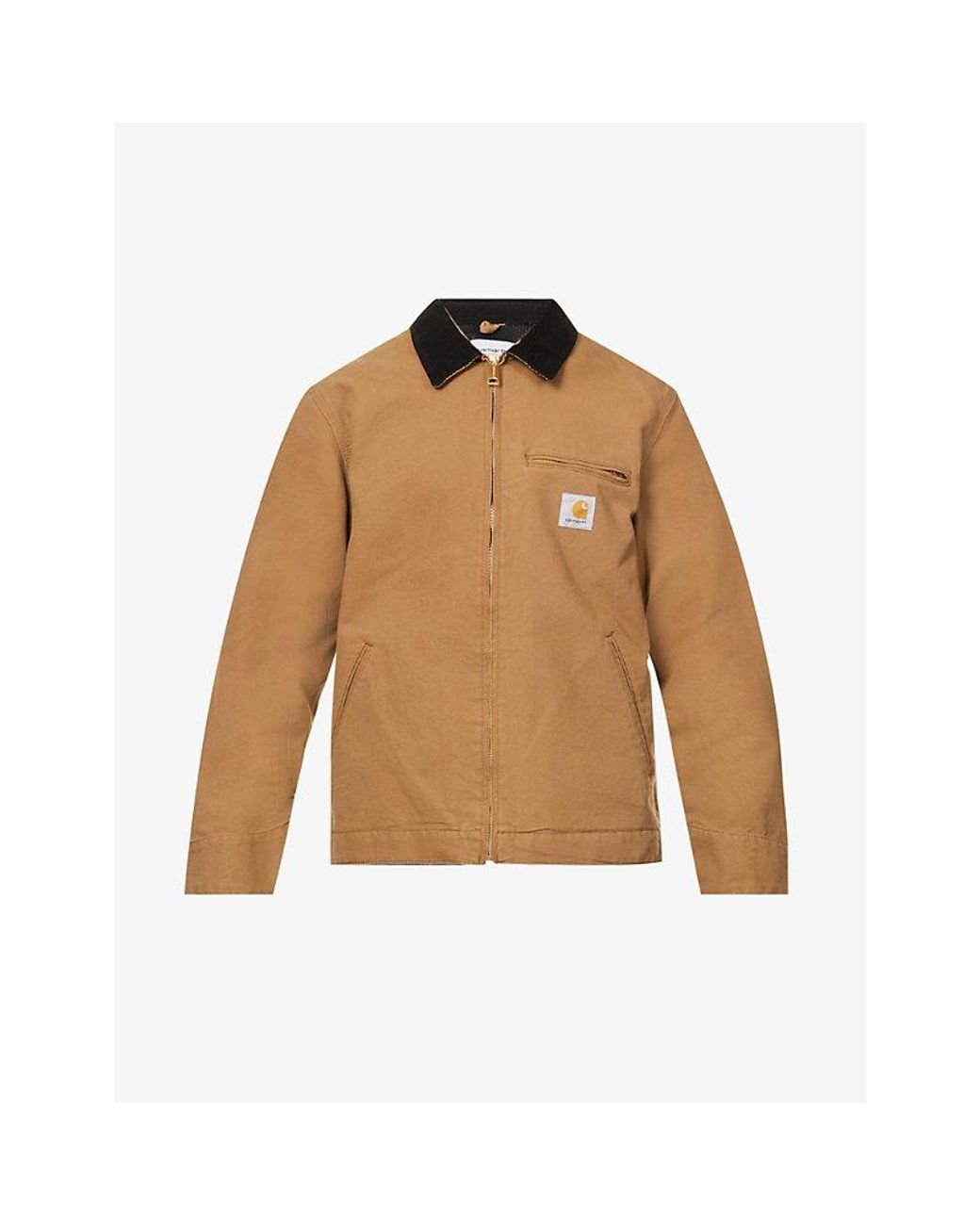 Carhartt WIP Detroit Corduroy collar Boxy fit Organic Cotton canvas Jacket in Natural for Men Lyst Canada