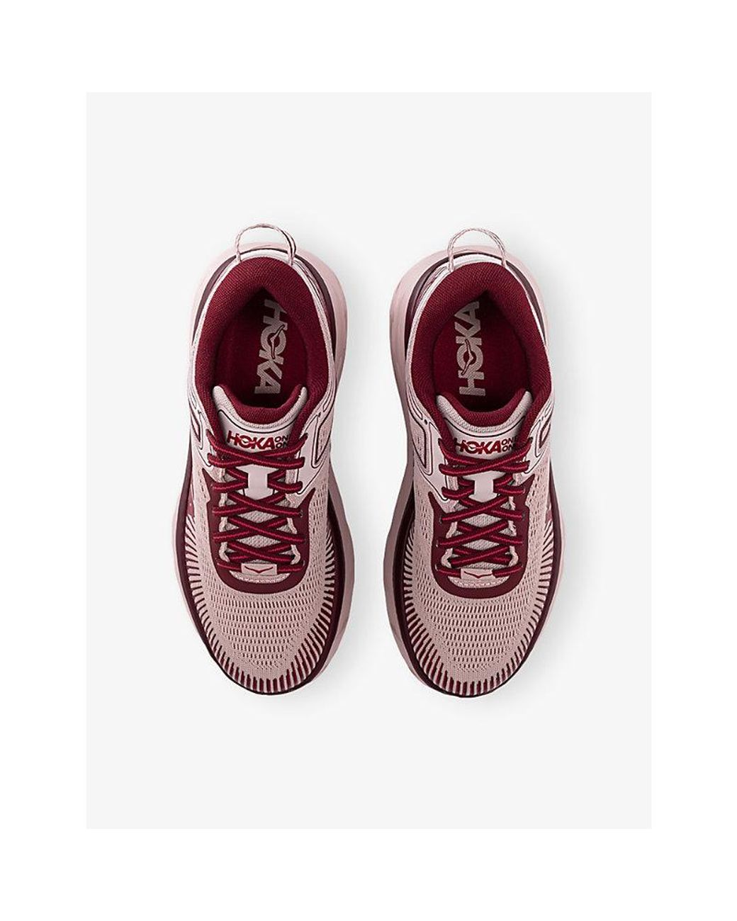Hoka One One Pink Bondi 7 Woven Trainers