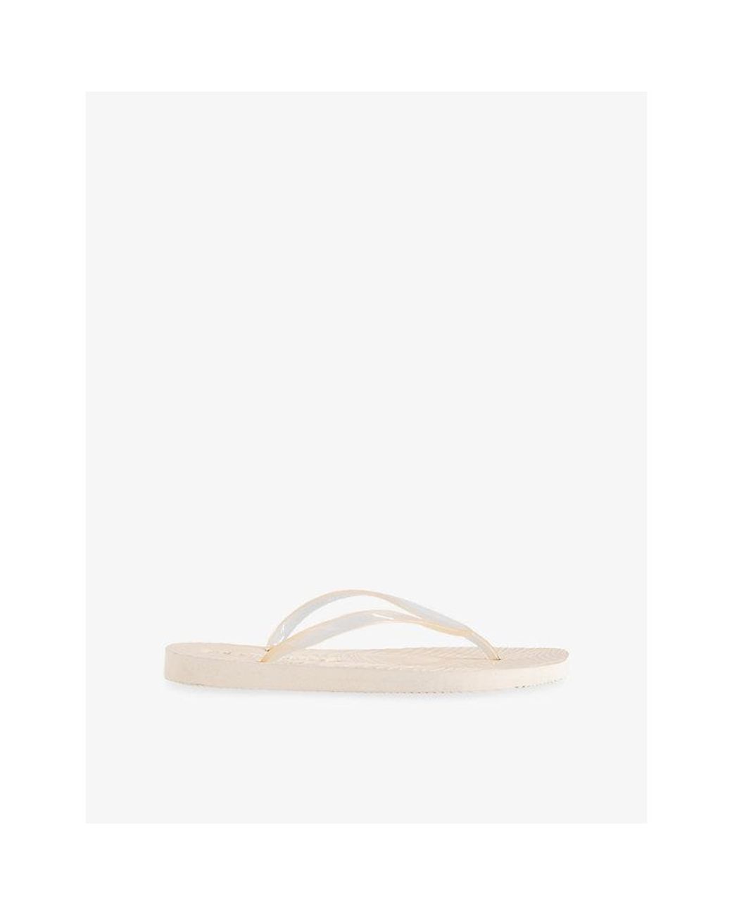 Sleeper Natural Square-Toe Rubber Flip-Flops