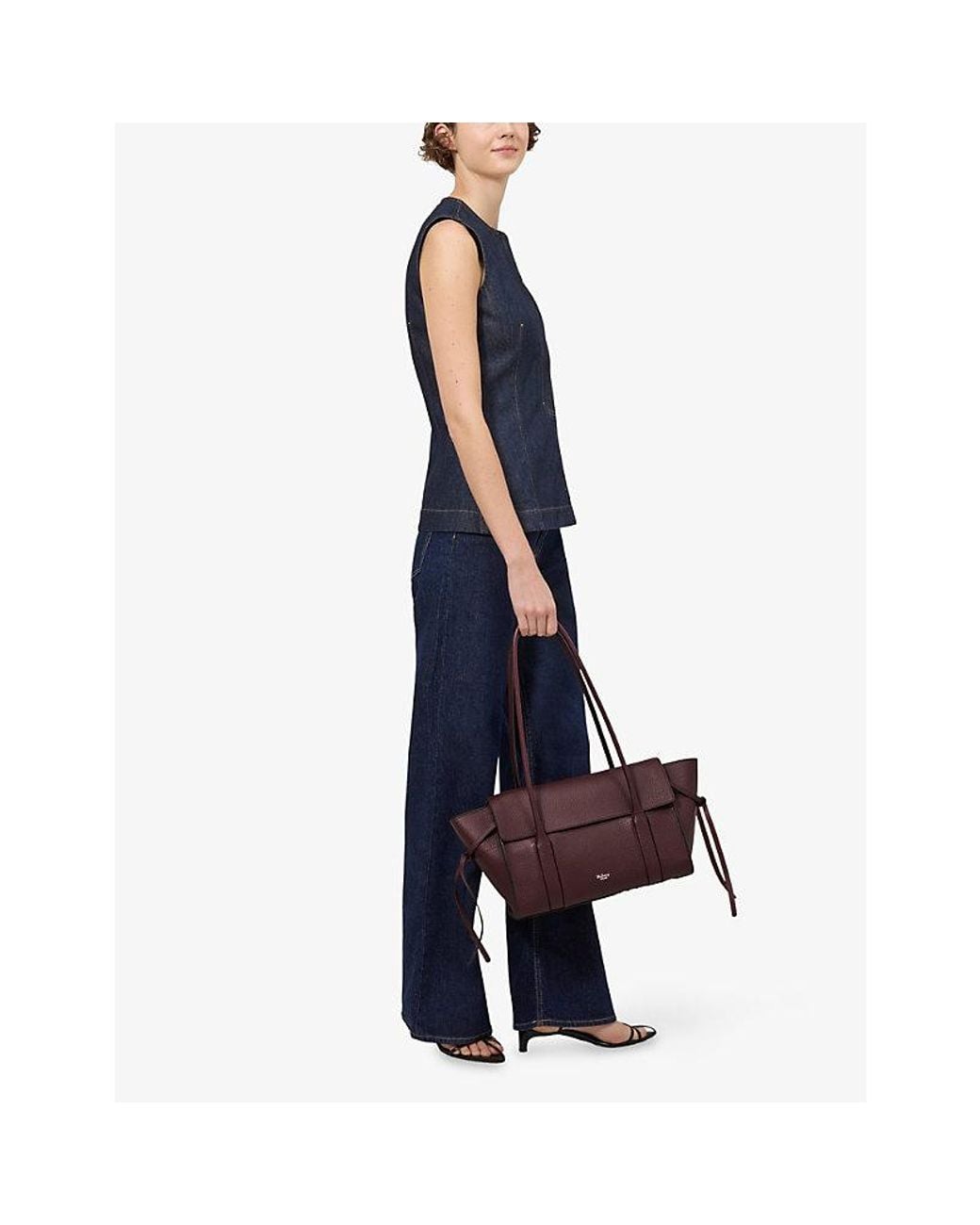 Mulberry Purple Bayswater Soft Small Leather Shoulder Bag