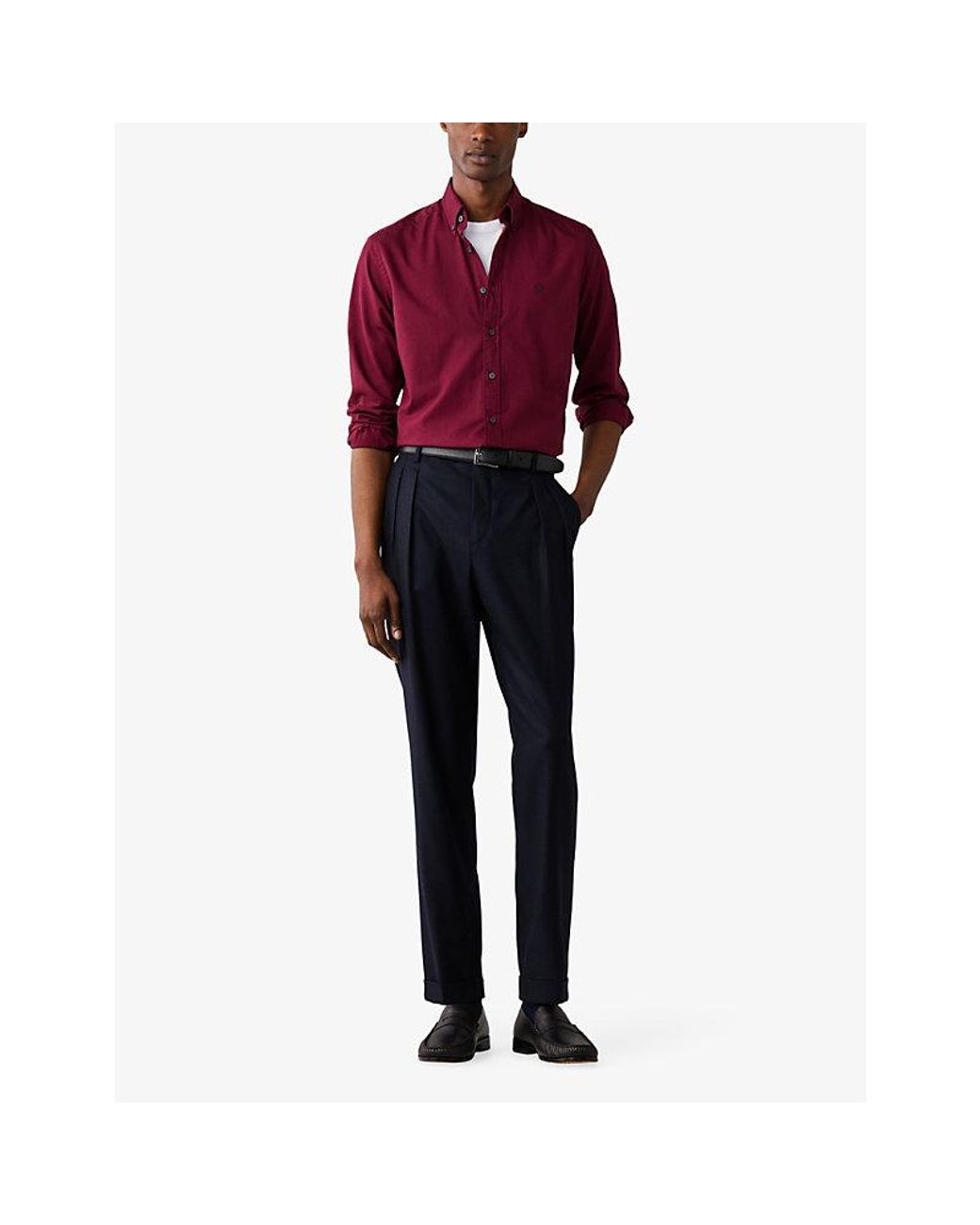 Hackett Tailored-Fit Garment-Dyed Cotton Oxford Shirt for men