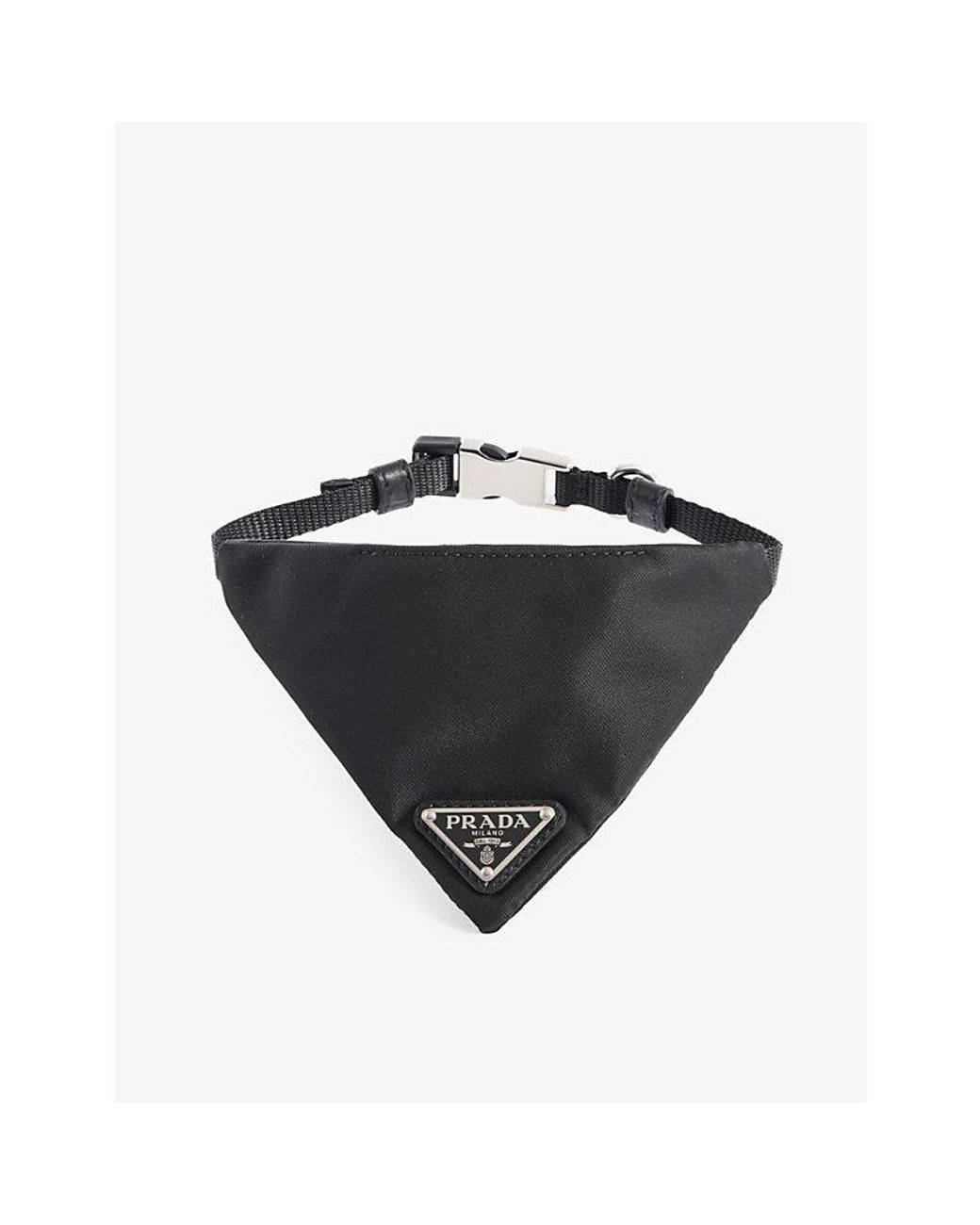 Prada Brand-plaque Recycled-nylon Handkerchief Dog Collar in Black for Men  | Lyst