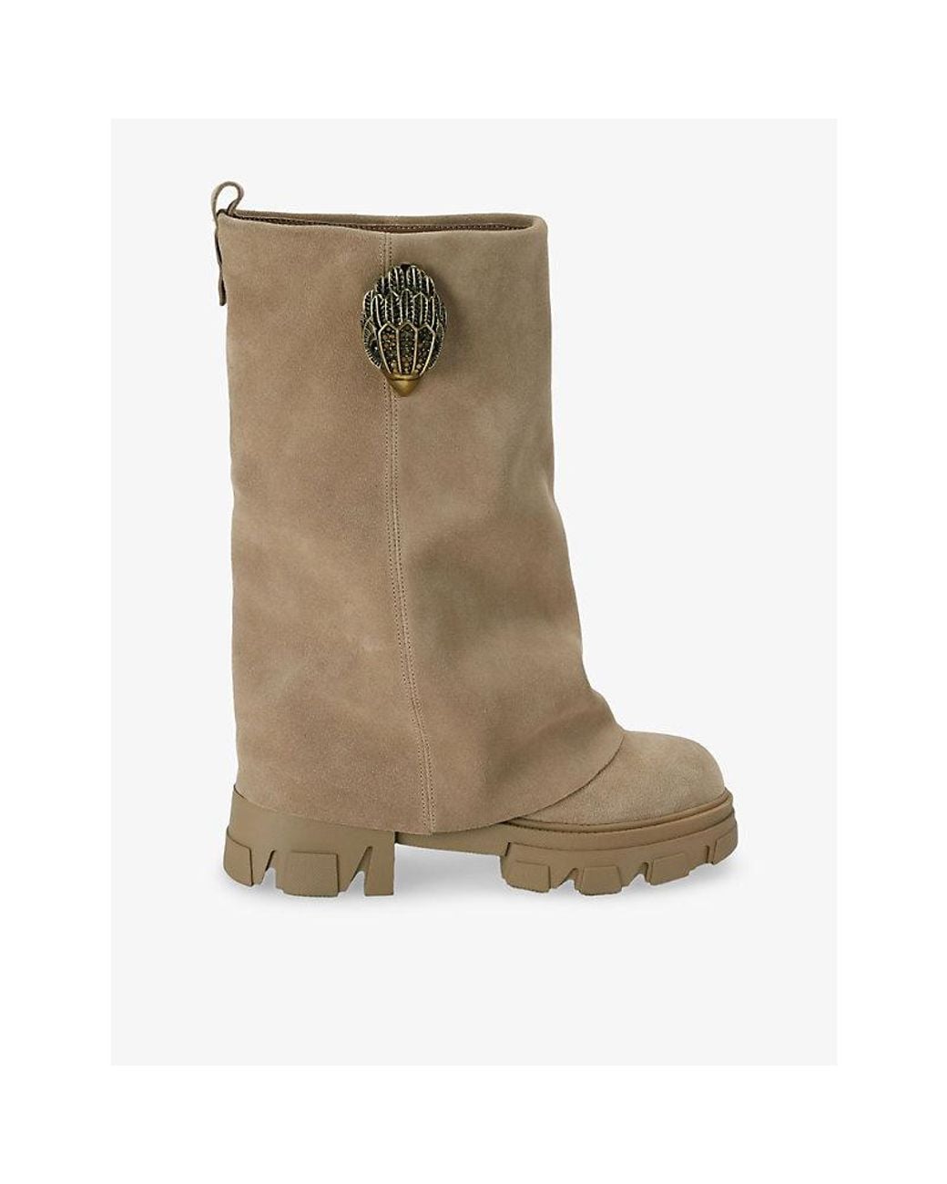 Kurt Geiger Natural Stomp Suede Boots