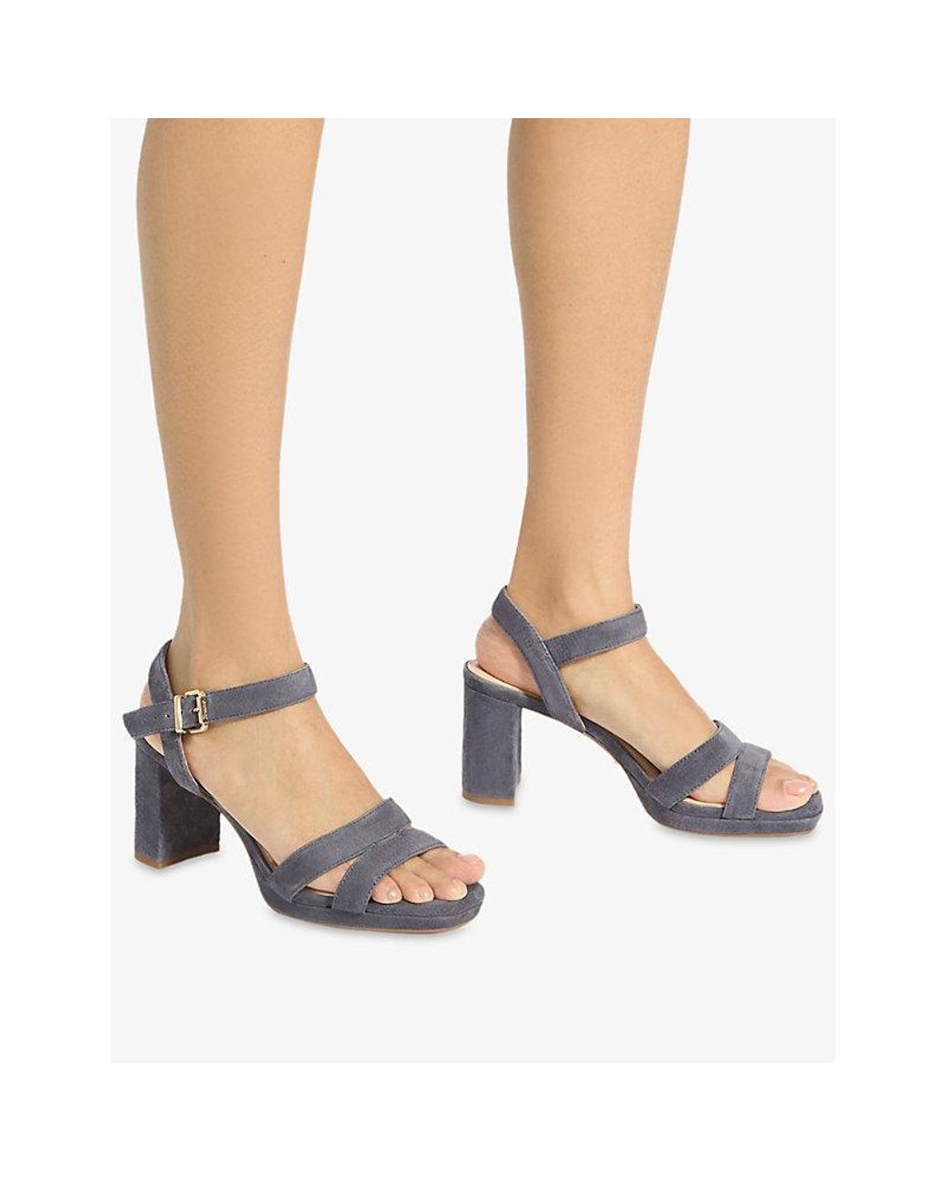 Dune White Manifesting Mini Suede Platform Sandals