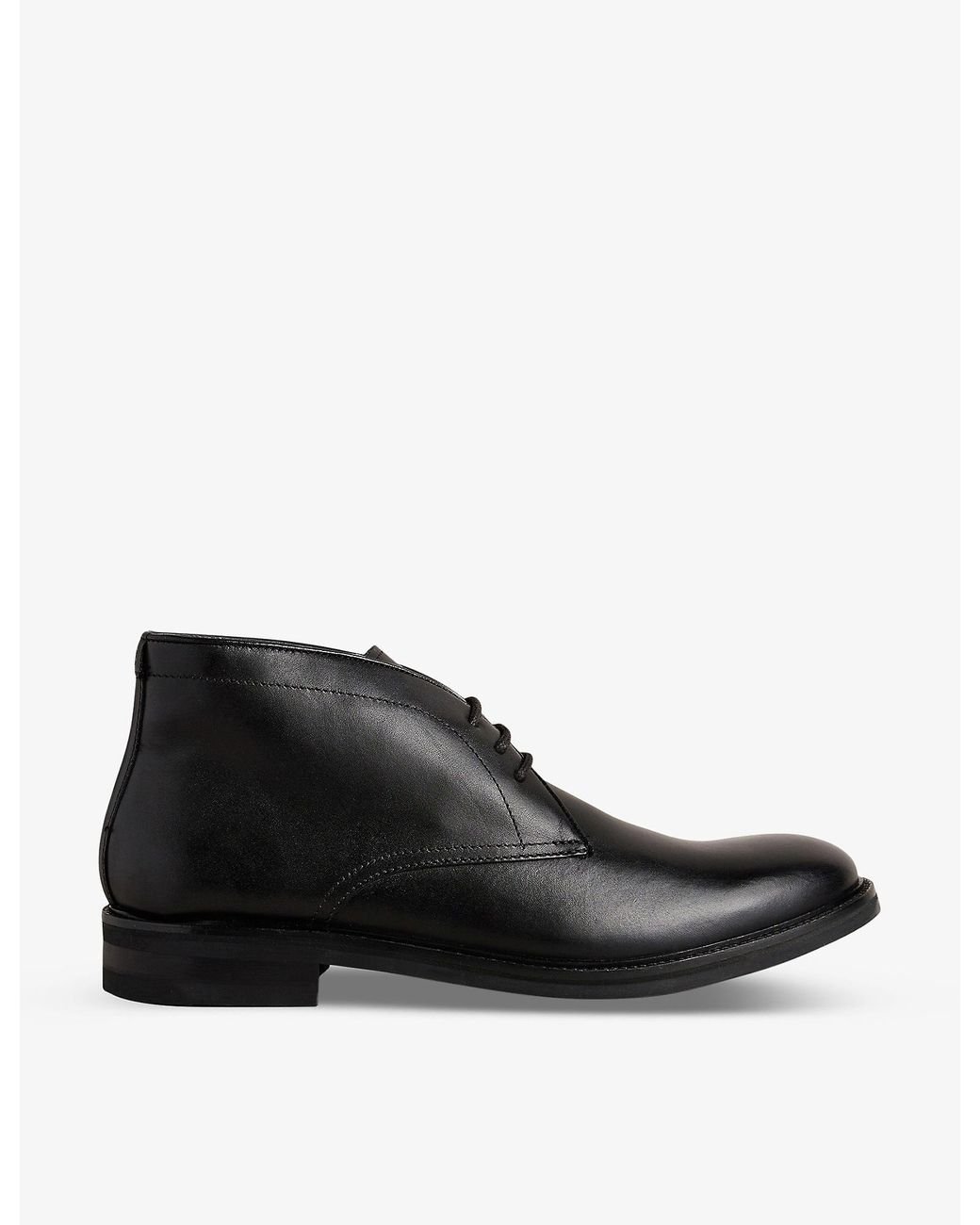Ted Baker Andreew Leather Chukka Boots in Black for Men | Lyst