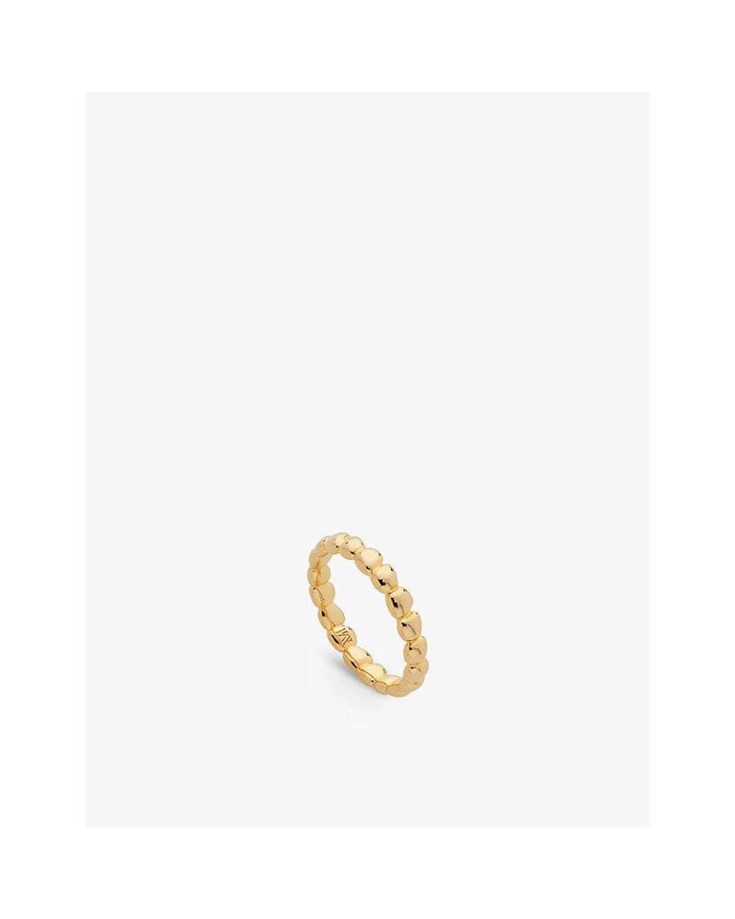 Monica Vinader White Nura Teardrop 18Ct-Plated Vermeil Sterling- Eternity Ring