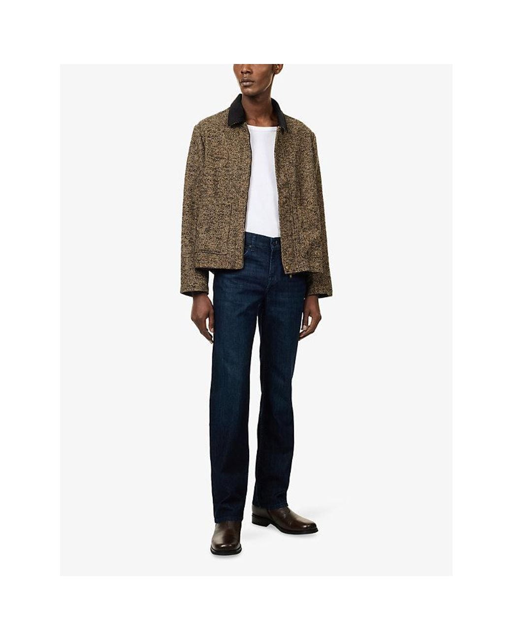 7 For All Mankind Blue Austyn Airweft Straight-Leg Jeans for men