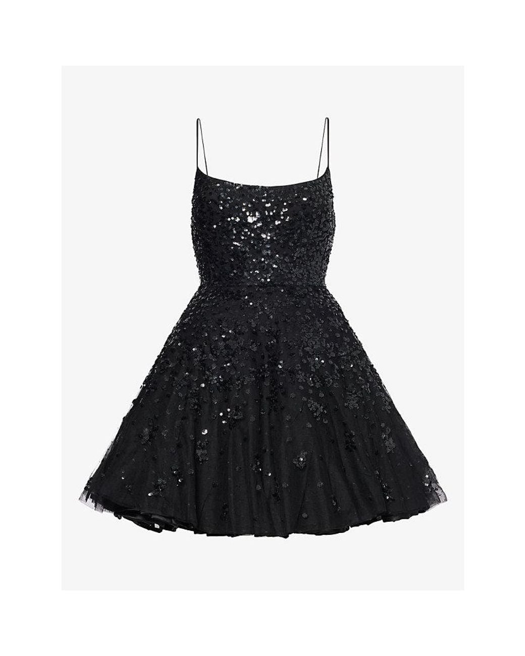 Needle & Thread Black Nerina Sequin Tutu Micro Mini Dress