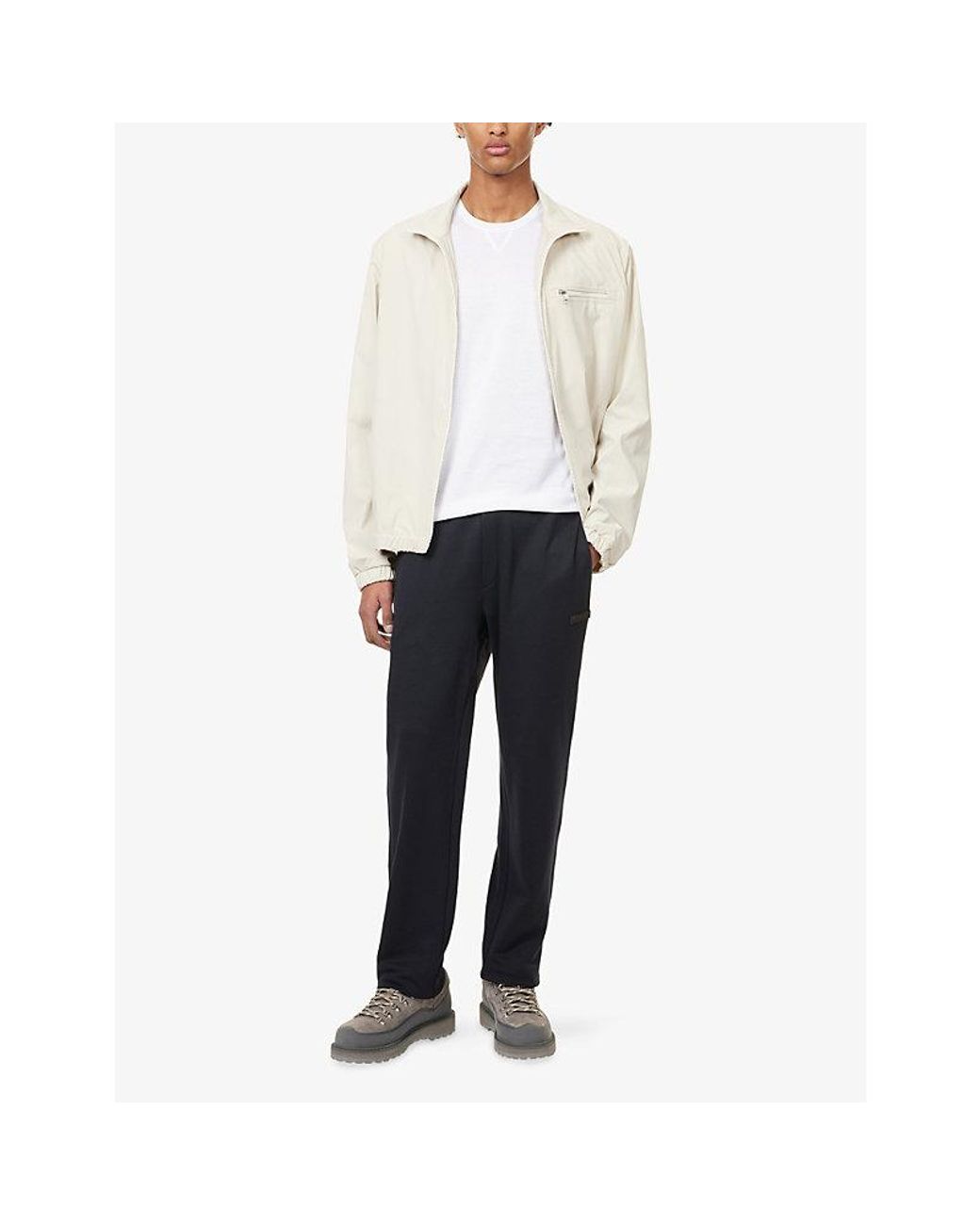 Moncler White Crewneck Double-Badge Cotton T-Shirt for men