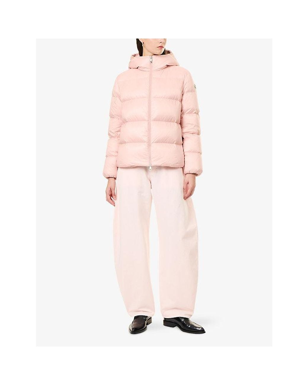 Moncler Pink Feligule Hooded Shell Jacket