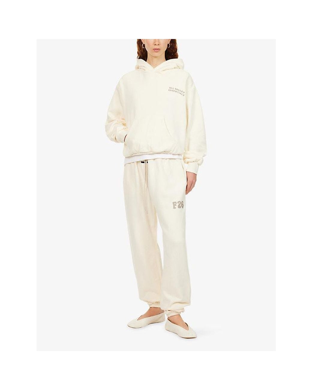 Fear Of God Natural Classic-Fit Logo-Embroidered Cotton-Fleece Jogging Bottoms