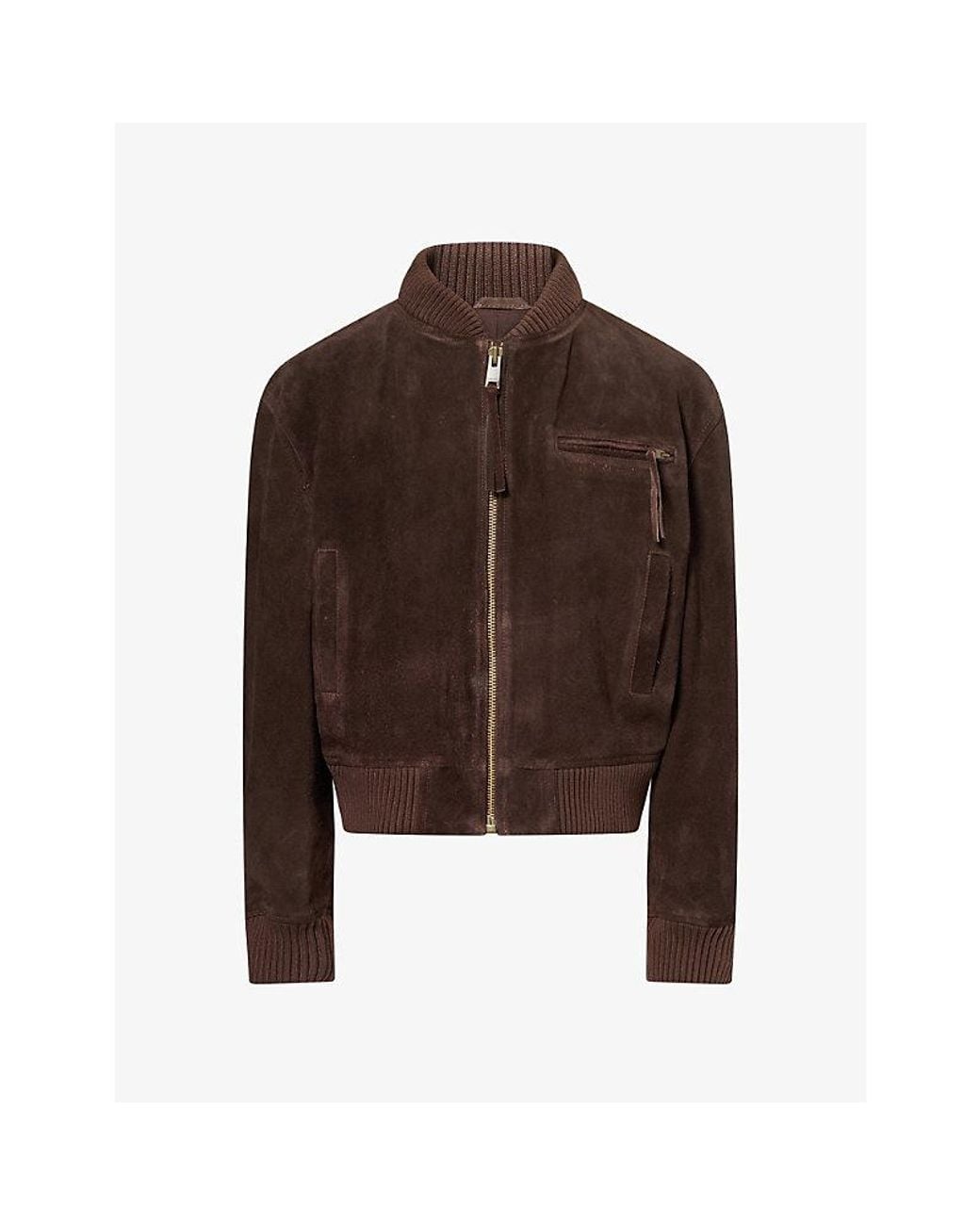 Arma Brown Elysia Classic Suede Bomber Jacket