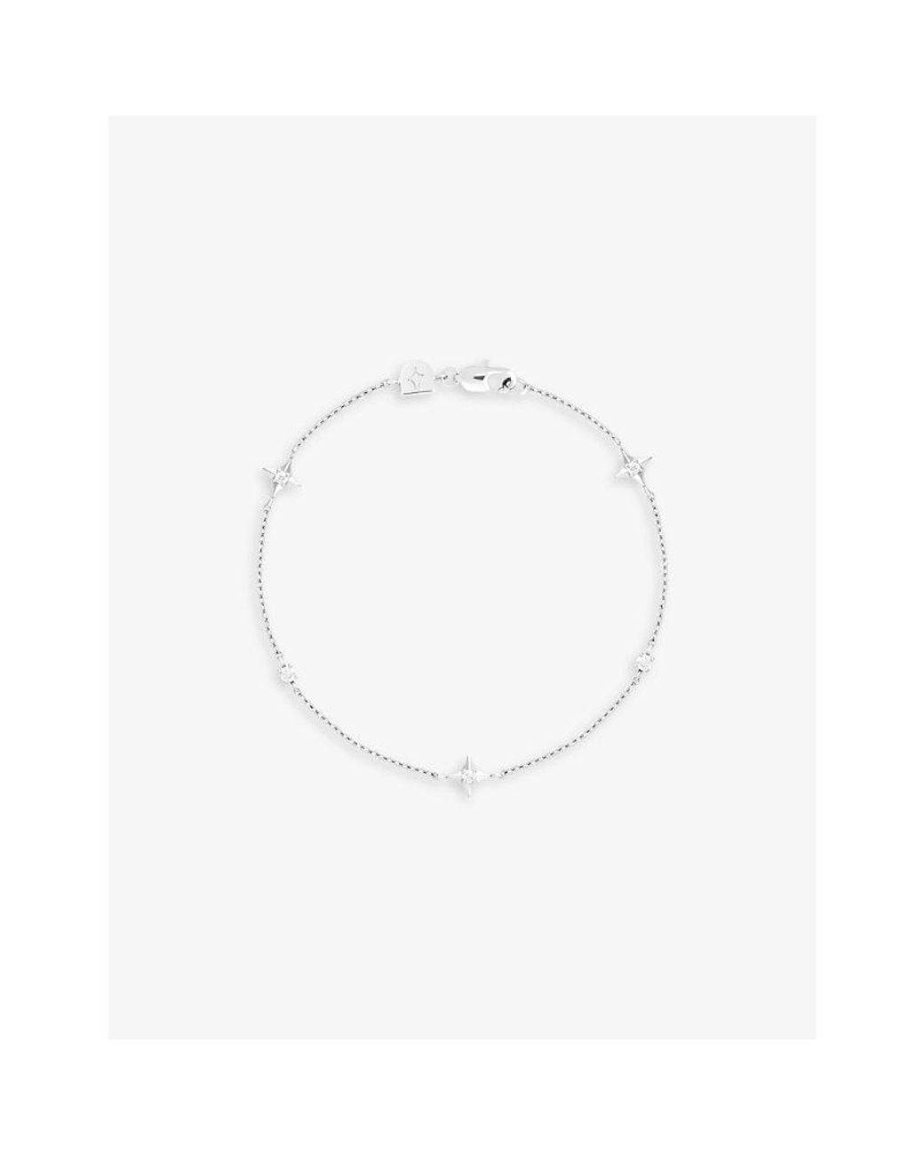 Astrid & Miyu White Cosmic Star Charm-Plated Sterling- And Cubic Zirconia Bracelet