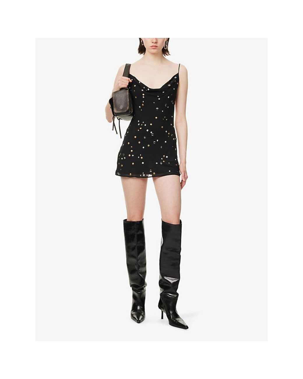 knee length dresses for ladies Shop Malibu Plunge Denim Mini Dress | Jaded London