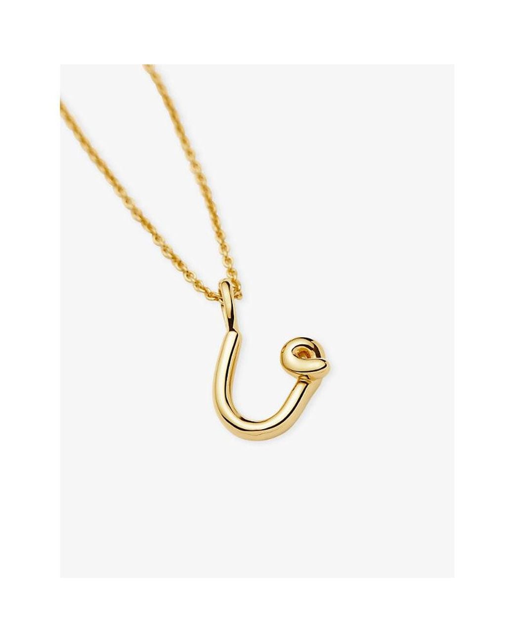 Missoma Metallic Curly Molten Mini Initial U 18Ct Vermeil Necklace