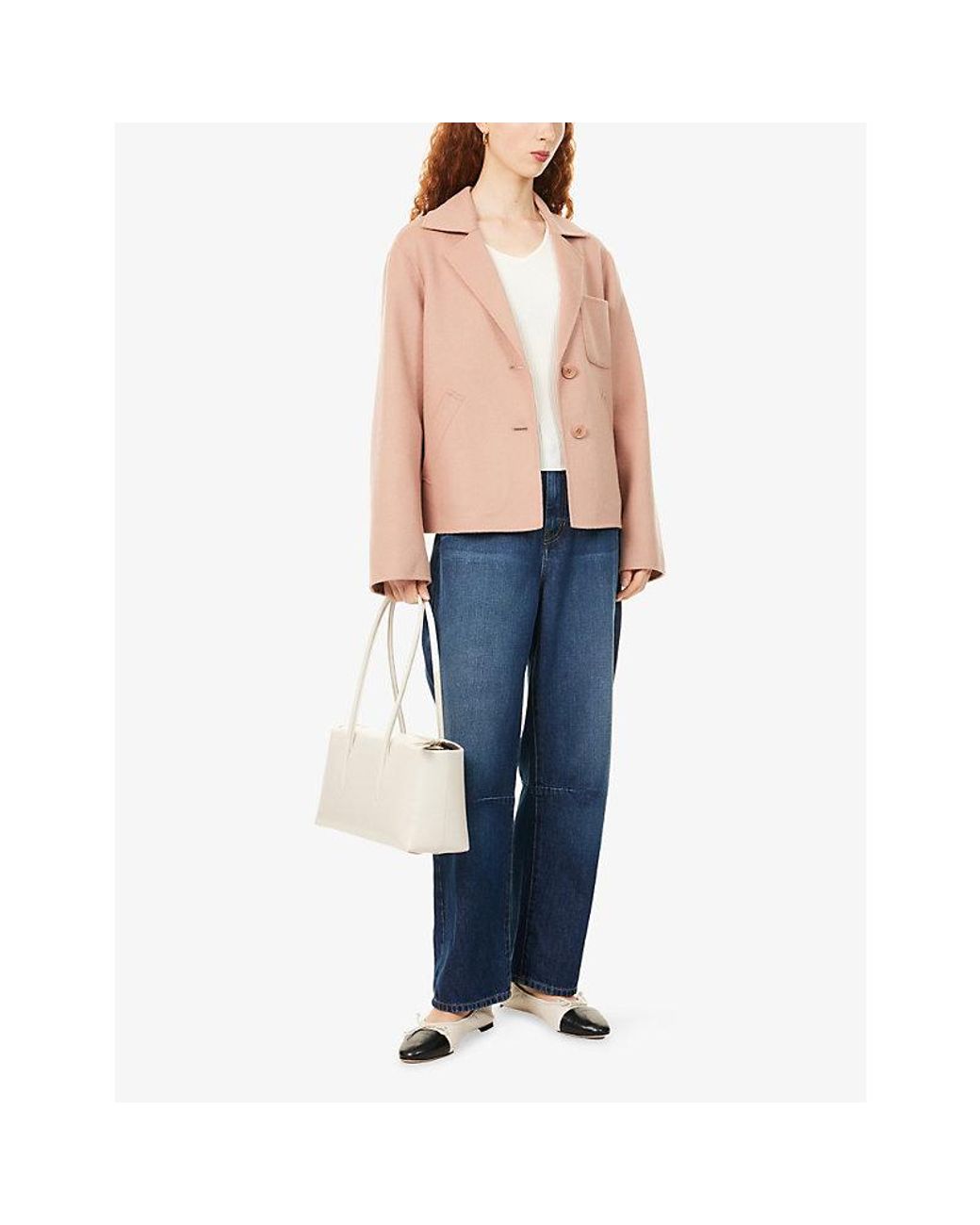 Weekend by Maxmara Pink Pelota Single-Breasted Wool Jacket