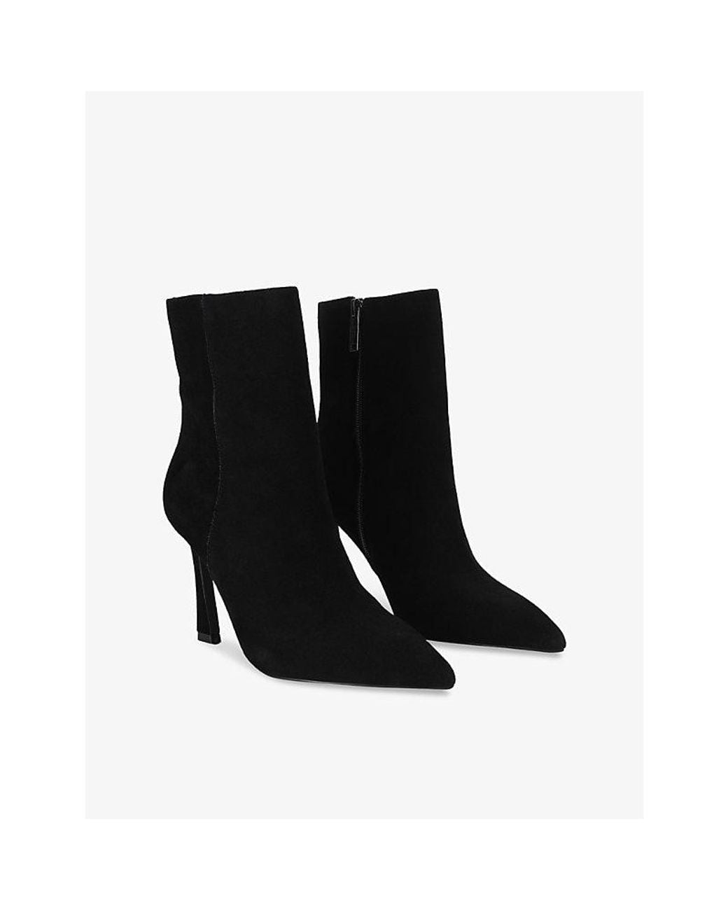 Kurt Geiger Black Candy Heeled Suede Ankle Boots