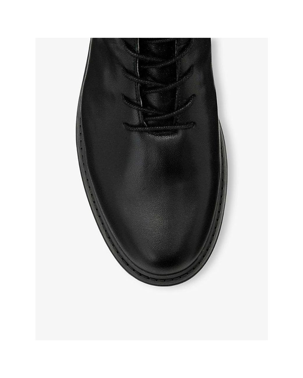 AllSaints Black Misty Lace-Up Leather Boots