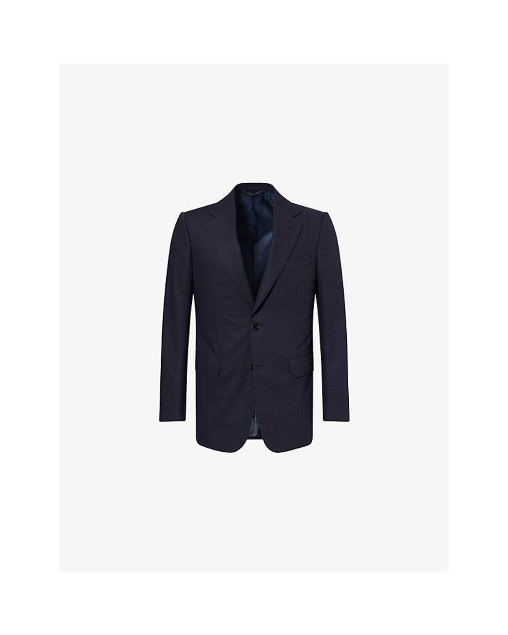 Dunhill Blue Belgravia Single-Breasted Wool Jacket for men