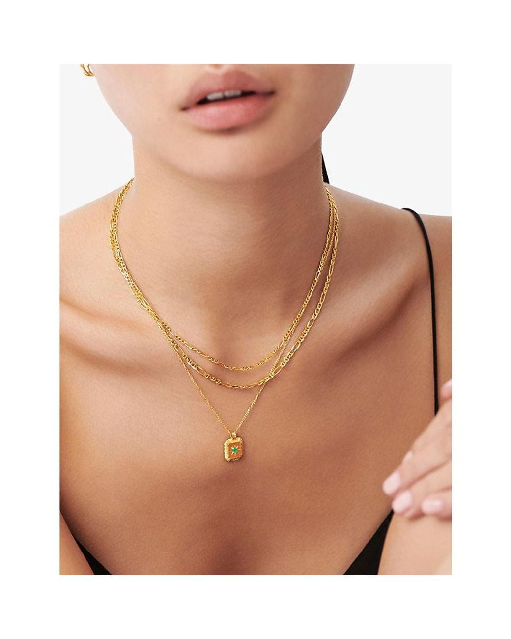 Missoma Metallic May Birthstone Birthstone 18Ct Vermeil Sterling Pendant Necklace