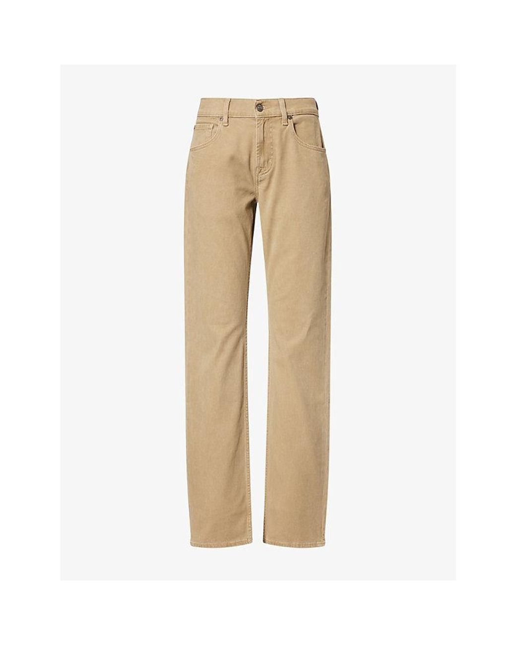 7 For All Mankind Natural Straight-Leg Mid-Rise Denim Jeans for men