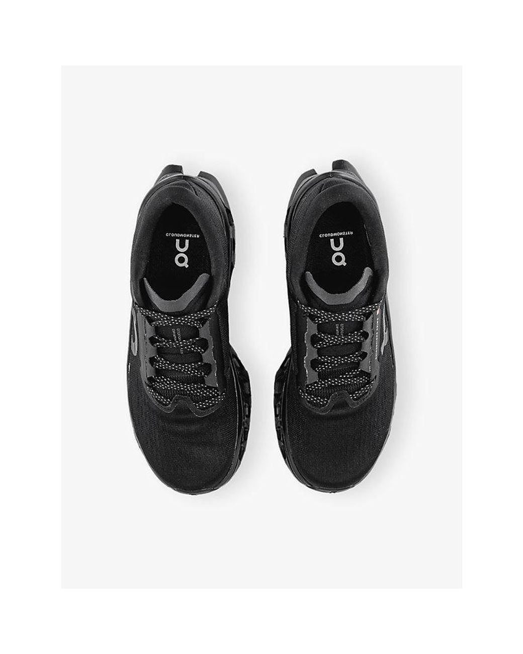 On Shoes Black Cloudmster 3 Woven Trainers for men
