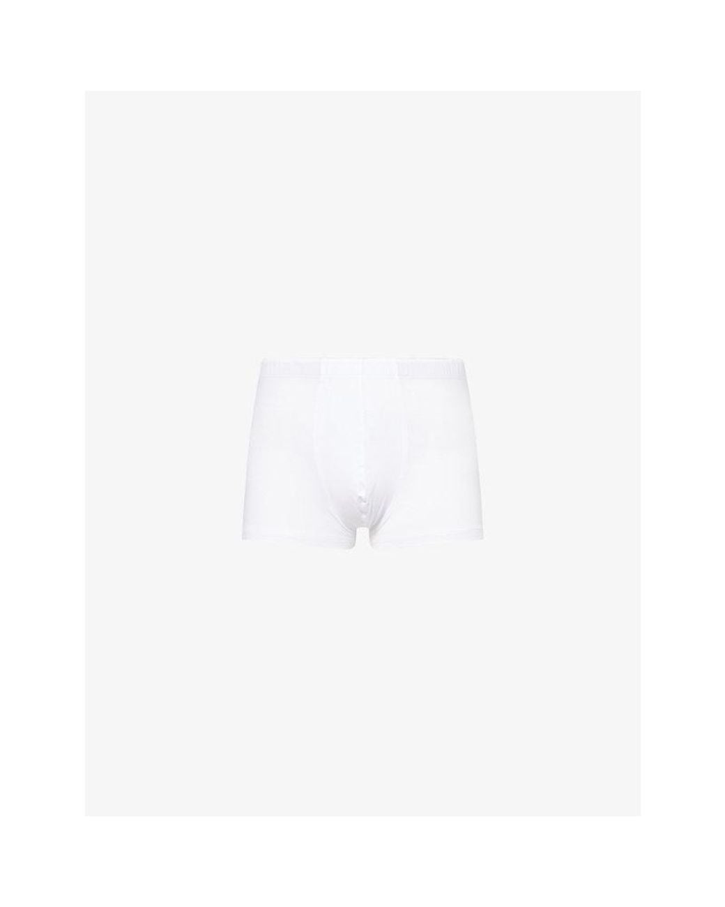 Hanro White Basic Slim-Fit Cotton-Blend Trunks Xxl for men