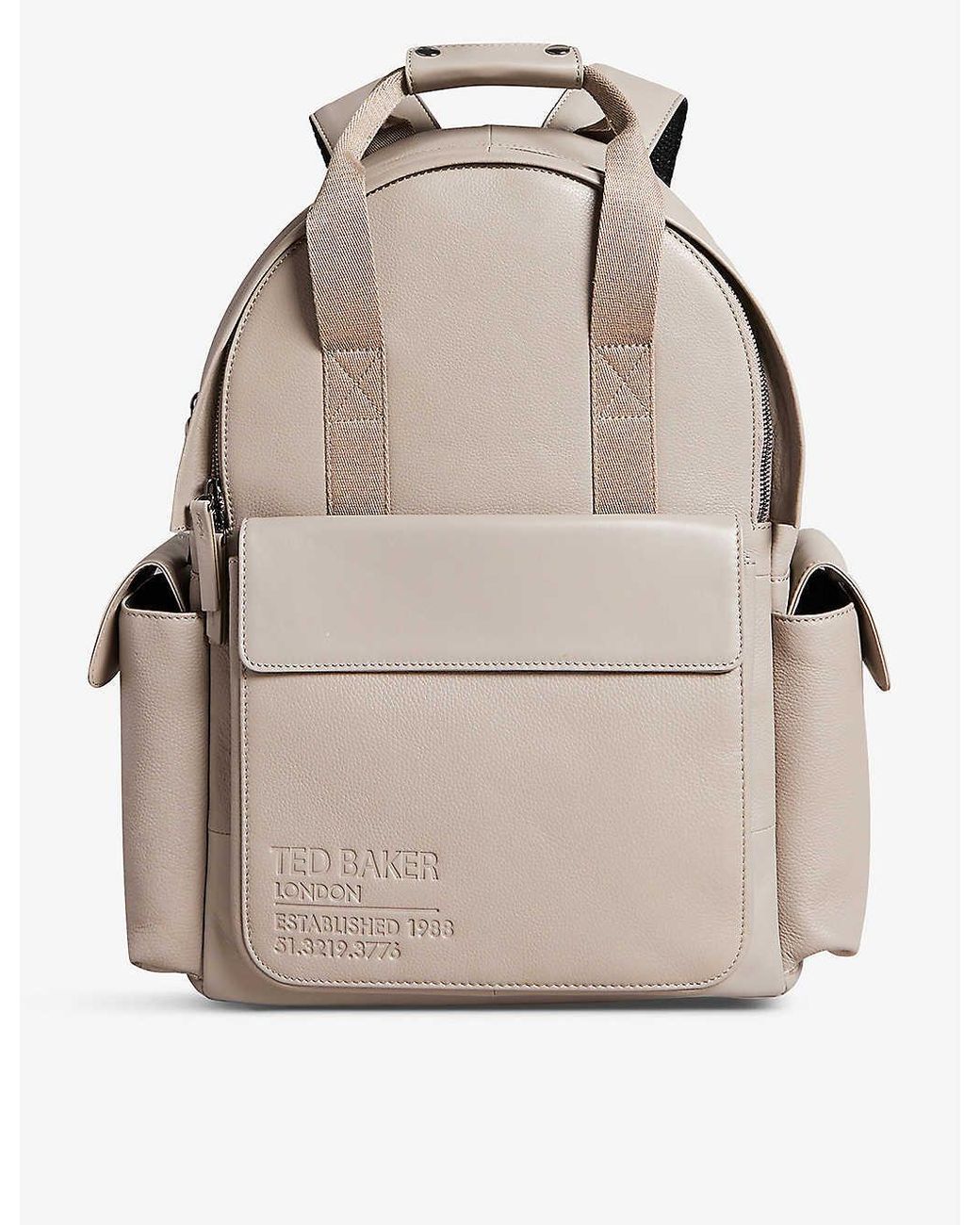 Ted Baker Kailen Leather Backpack in Natural | Lyst