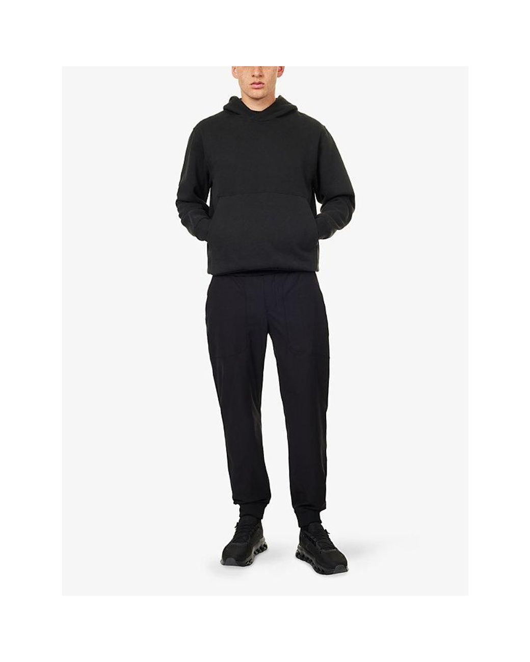 lululemon athletica Blue Steady State Pullover Cotton-Jersey Hoody for men