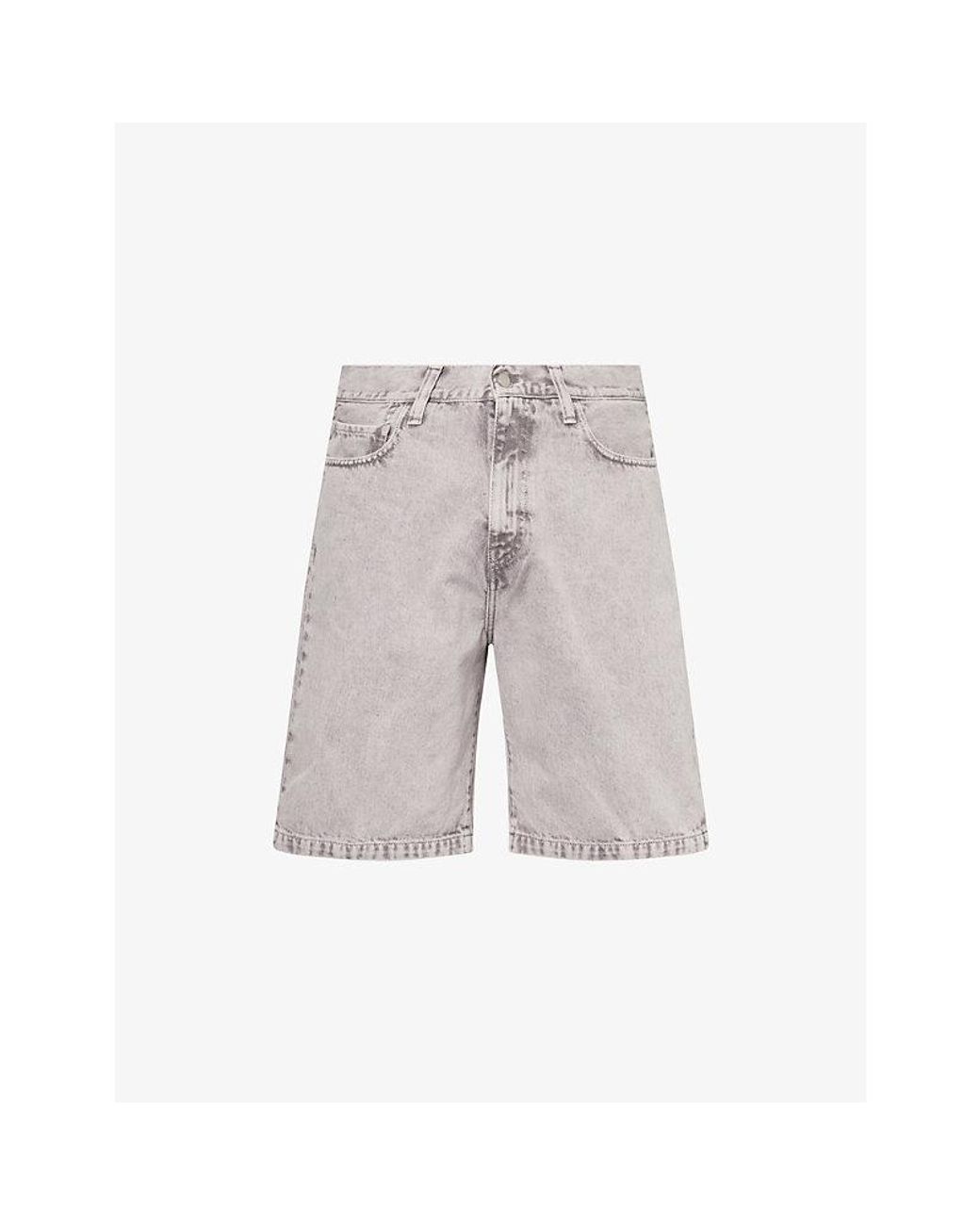 Carhartt Gray Landon Denim Shorts for men