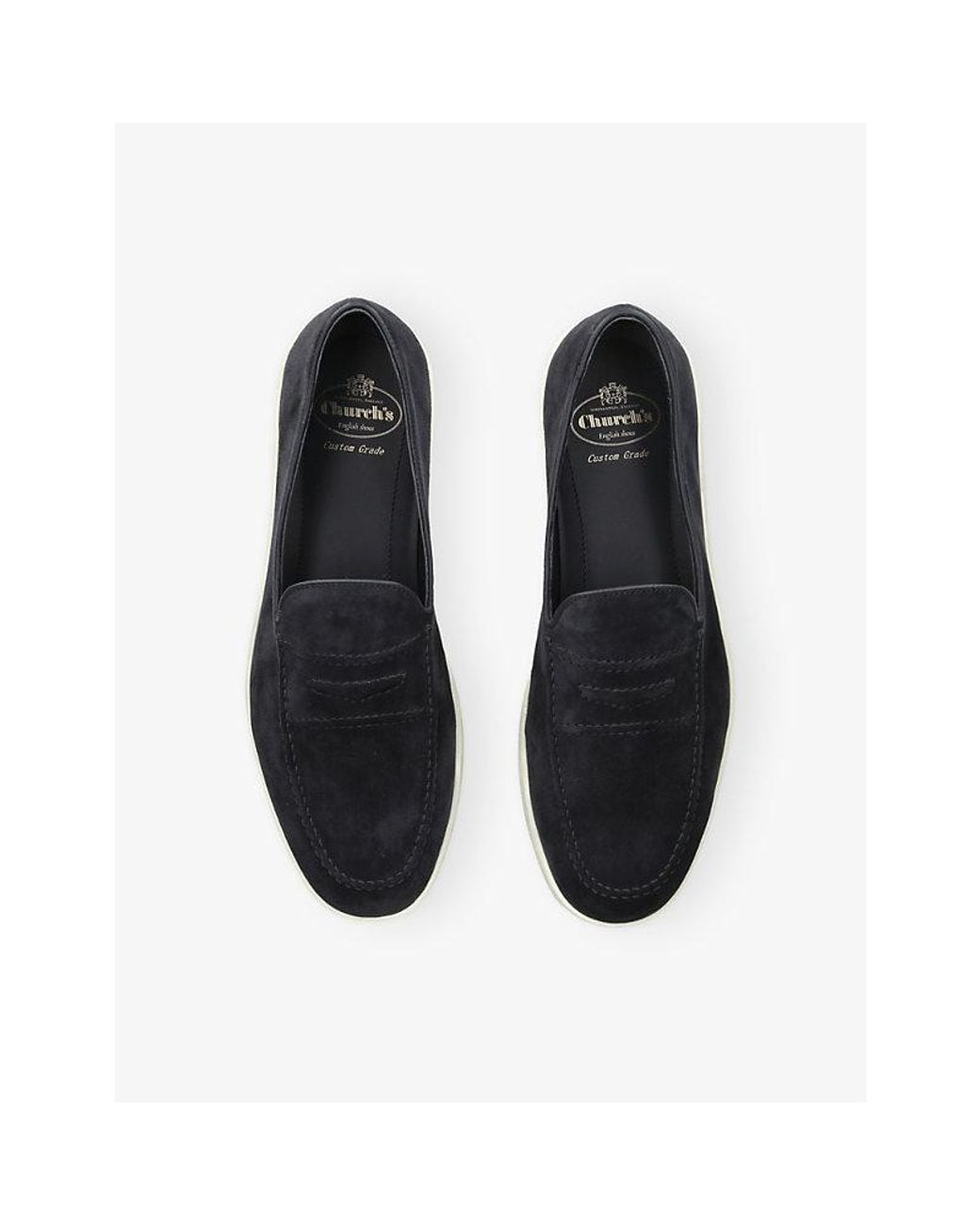 Church's Blue Peebles Suede Loafers for men