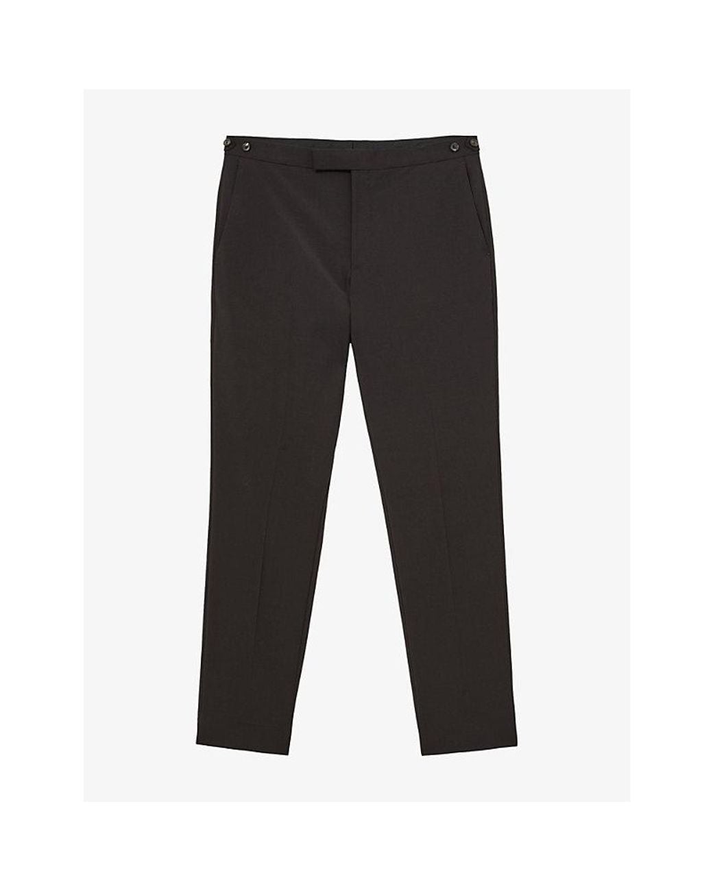 Reiss Black Dream Tailored Wool-Blend Trousers for men