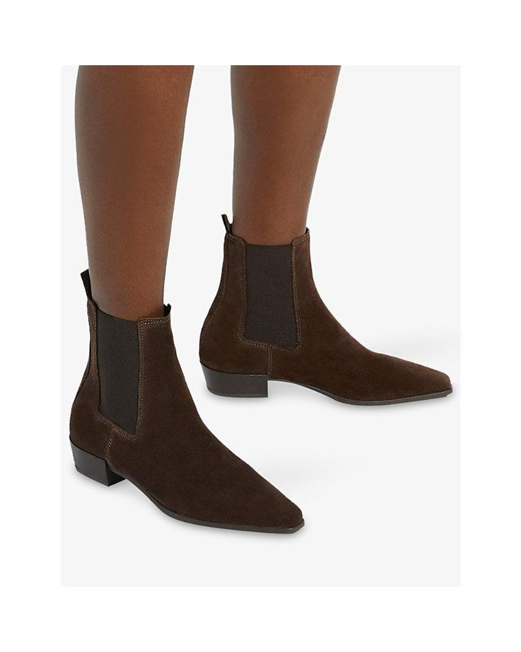 Dune Brown Parkas Suede Chelsea Boots