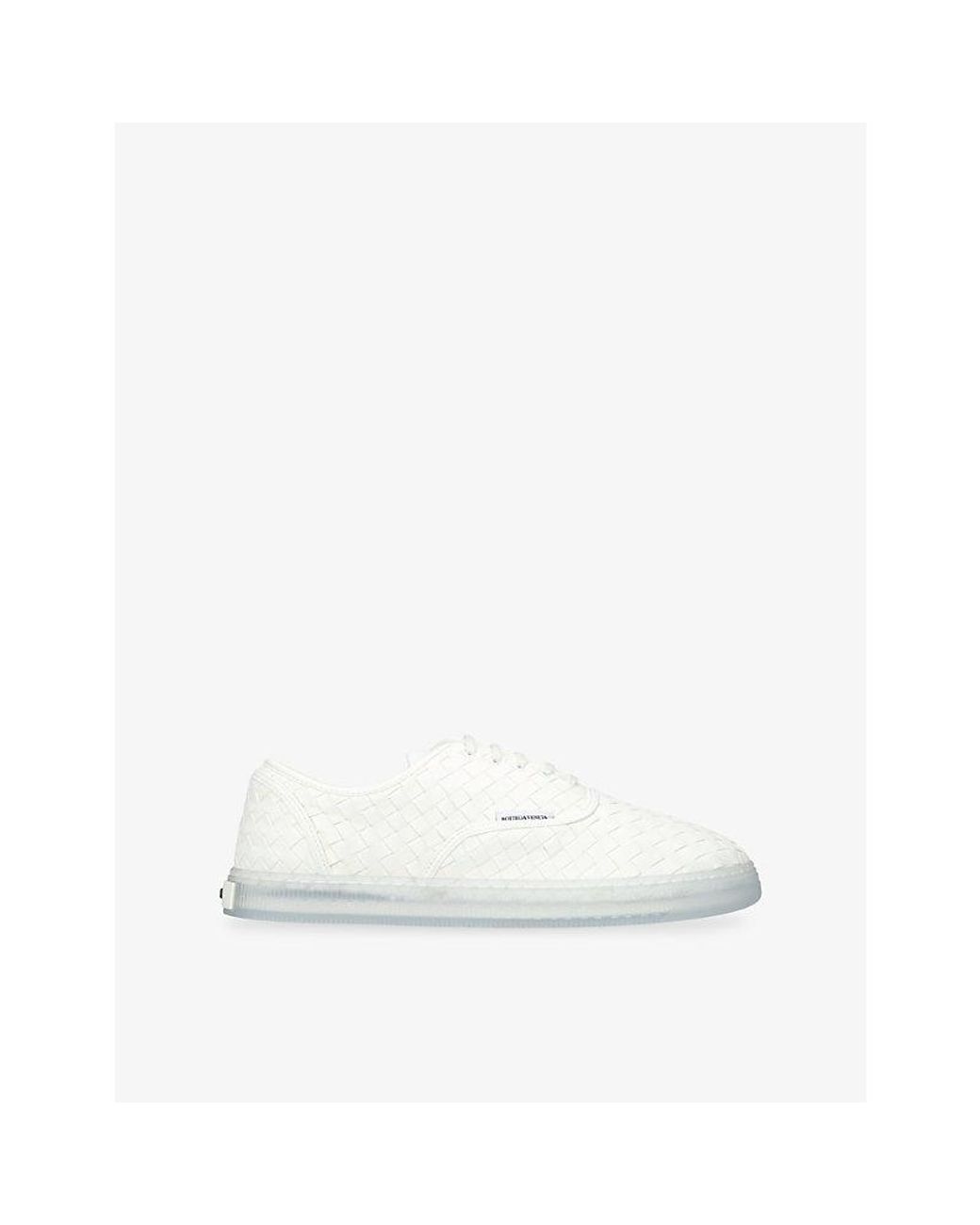 Bottega Veneta White Serena Leather Trainers for men