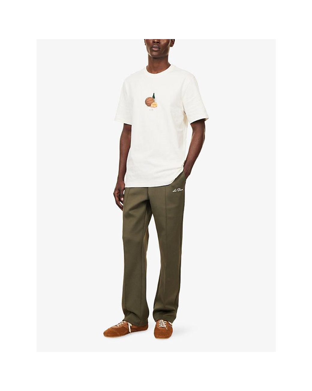 Les Deux White Lemons Graphic-Print Cotton T-Shirt for men