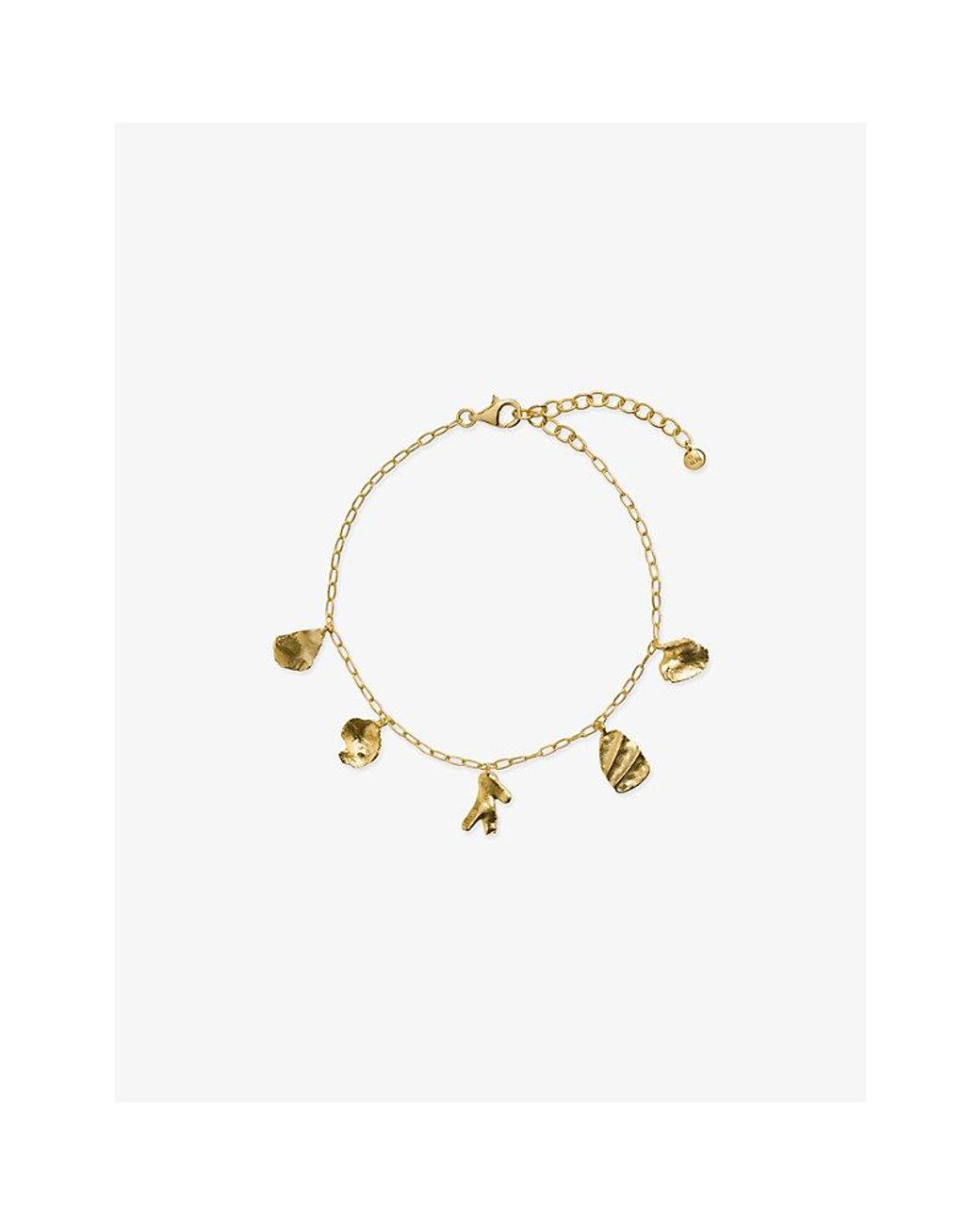 Monica Vinader White Fragments Asymmetric 18Ct-Plated Vermeil Sterling- Chain Bracelet