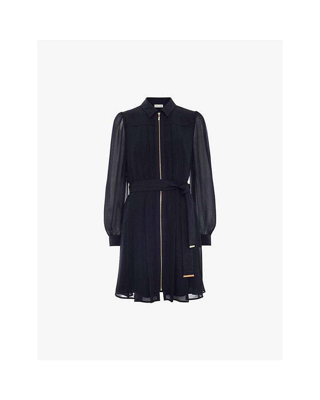 Phase Eight Blue Lottie Belted Woven Mini Dress