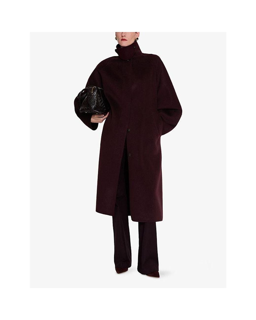Joseph Purple Dona Double-Faced Wool And Cashmere Coat