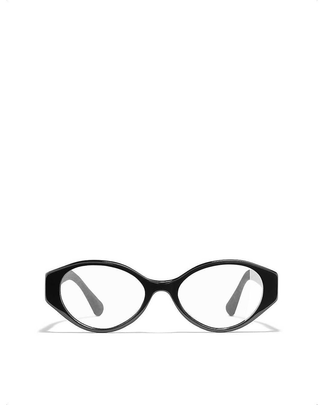Chanel Oval Eyeglasses in Black