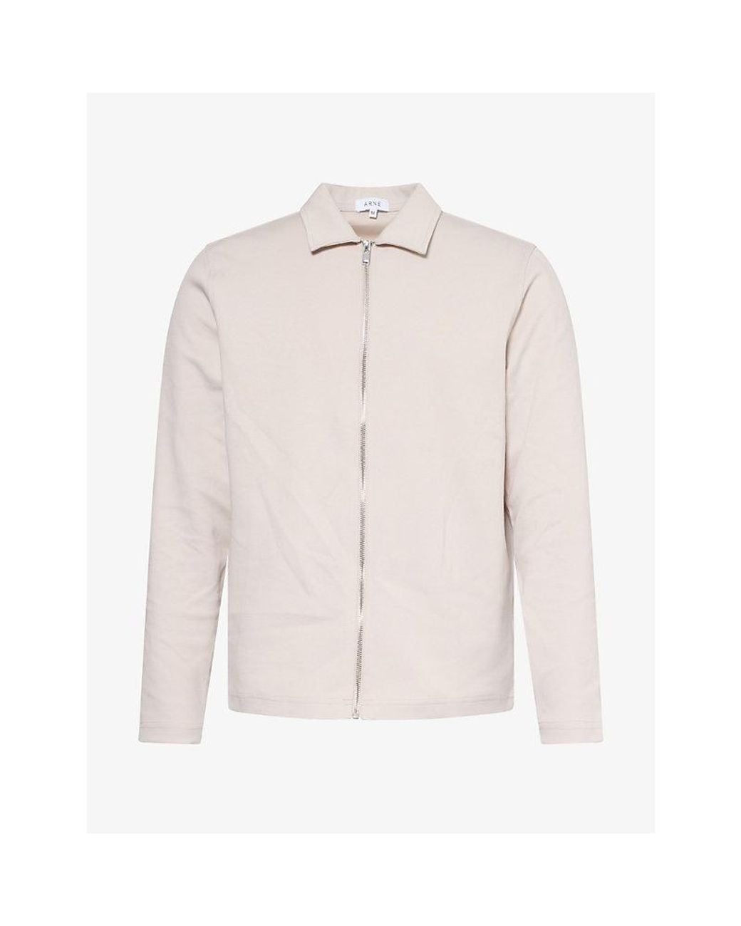 Arne Pink Zip-Through Cotton-Jersey Overshirt for men