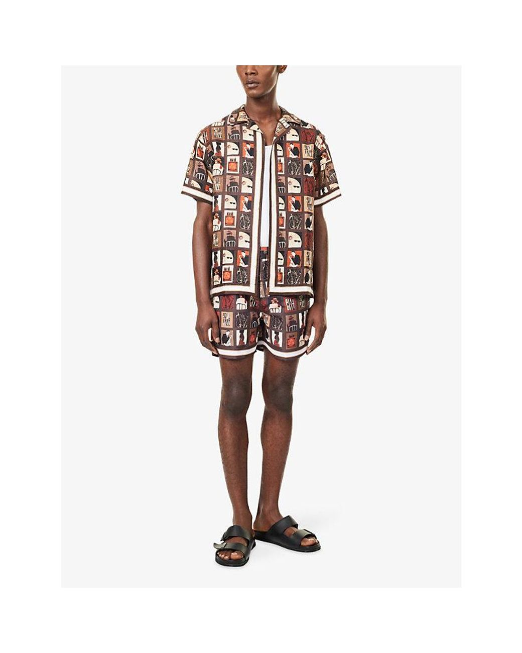 CHE Multicolor Wilson Printed Linen Shirt for men