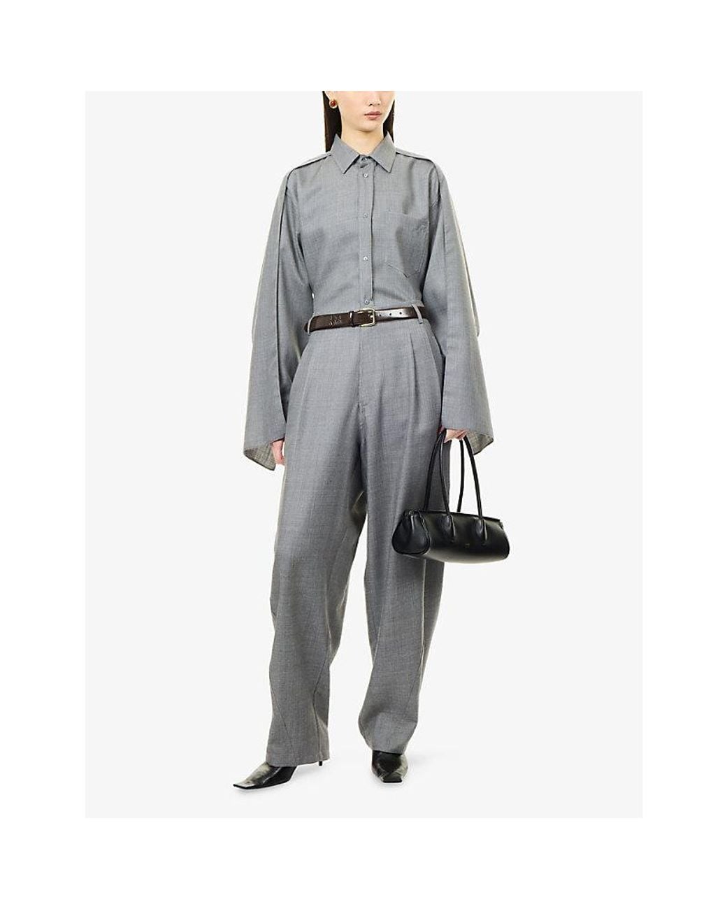 DARKPARK Gray Anne Tailored Wool Shirt