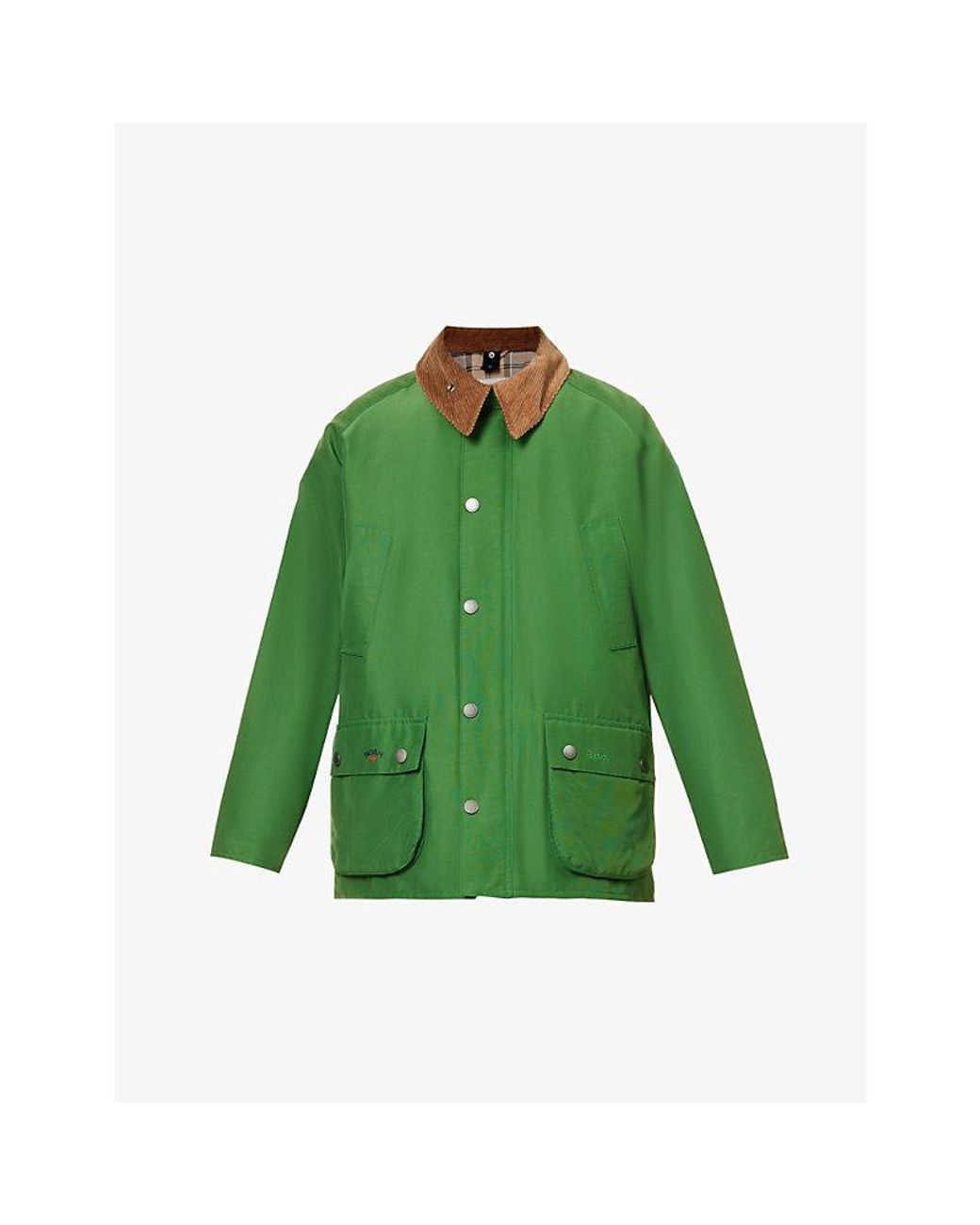 Barbour X Noah Bedale Brand-embroidered Relaxed-fit Cotton-blend Jacket in  Green for Men | Lyst