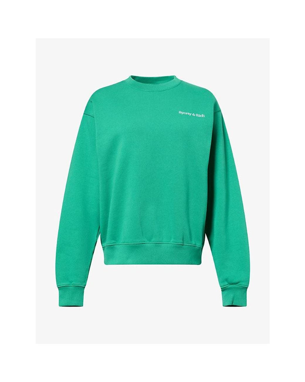 Sporty & Rich Green Fitness 94 Crewneck Jersey Jumper