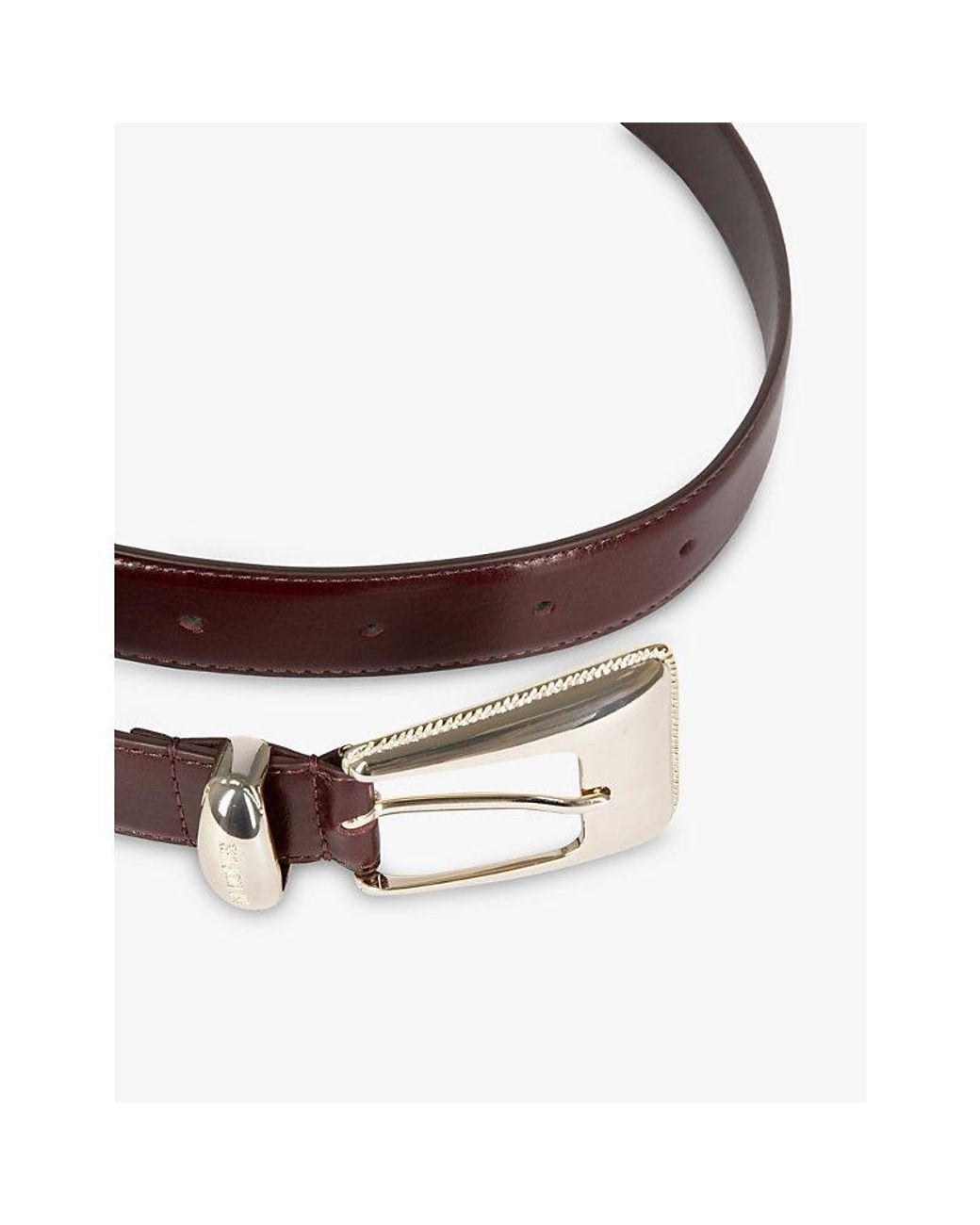 The Kooples Brown Western-Buckle Leather Belt