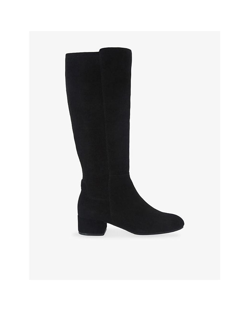 Carvela Kurt Geiger Black Gaia Heeled Suede Knee-High Boots