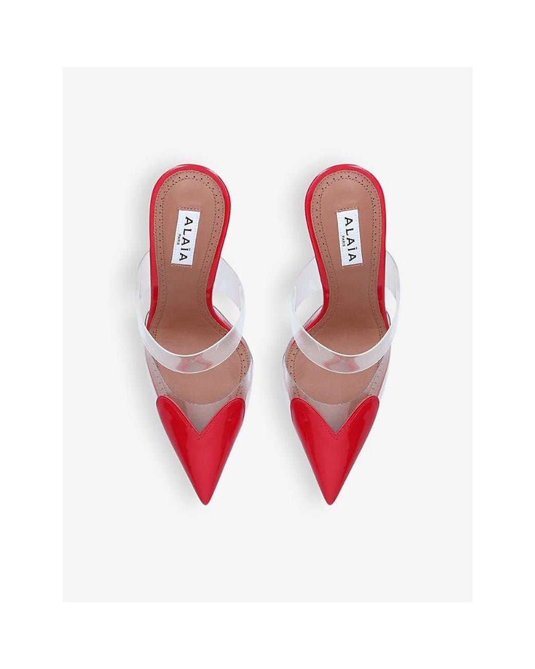 Alaïa Red Heeled Mules