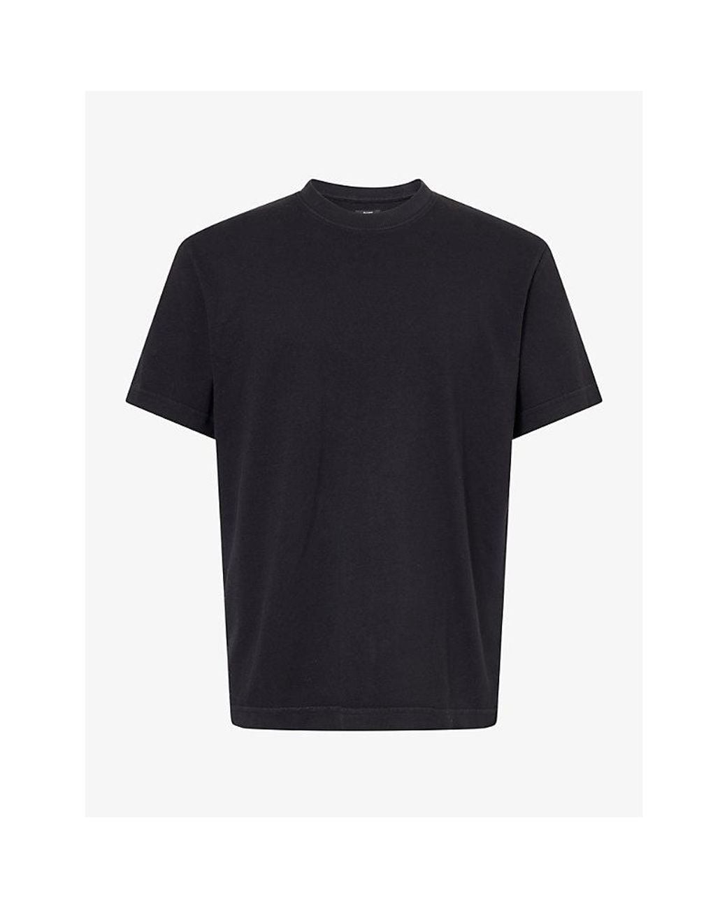 PAIGE Black Serano Boxy-Fit Cotton T-Shirt for men