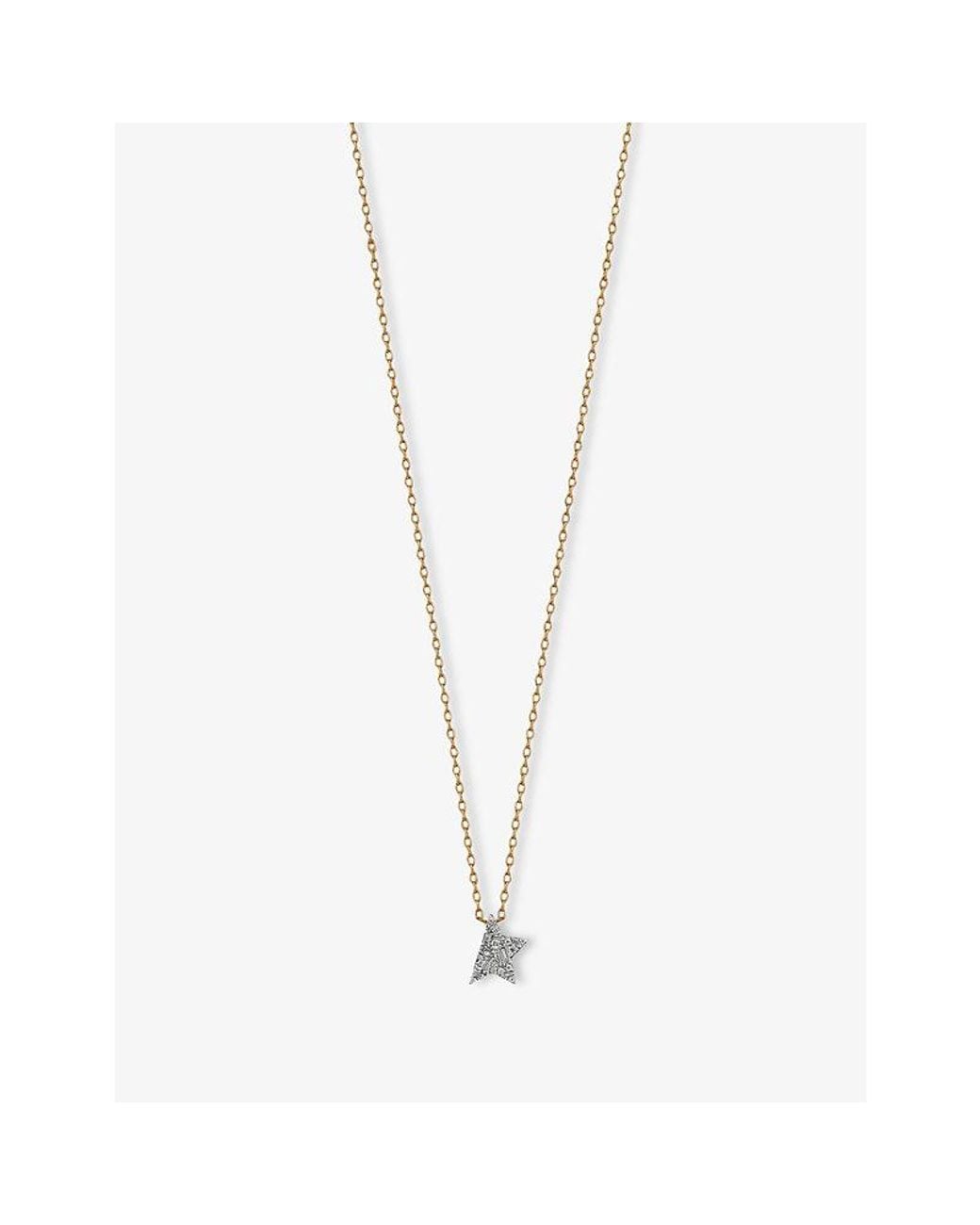 Kismet by Milka White Comet Mini Metal And 0.12Ct Diamond Pendant Necklace
